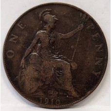 GREAT BRITAIN UK 1910 . ONE 1 PENNY